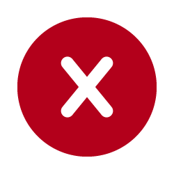 red circle-x (indicating a negative)