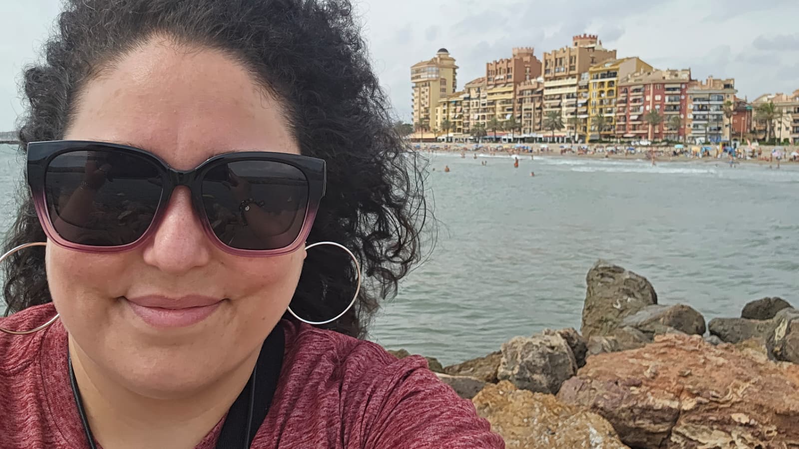 Lauren Christianson selfie of female student by ocean