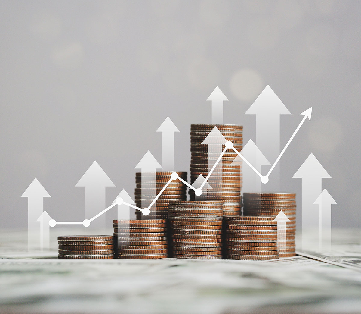 Stack of coins indicating rising costs