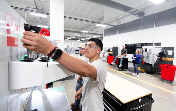 Male student working at the Peak Innovation Center