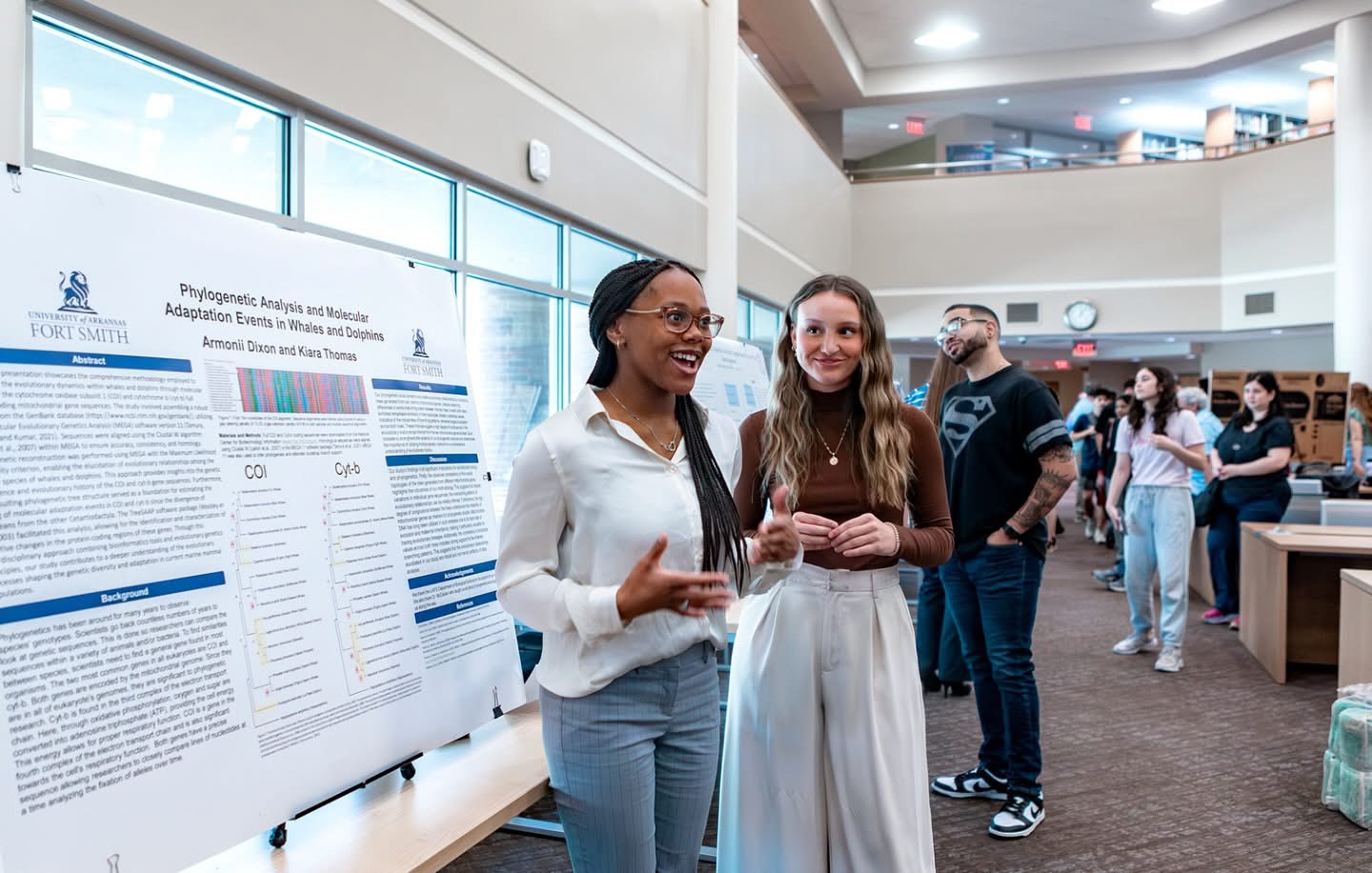 UAFS students describe their research at the student research symposium
