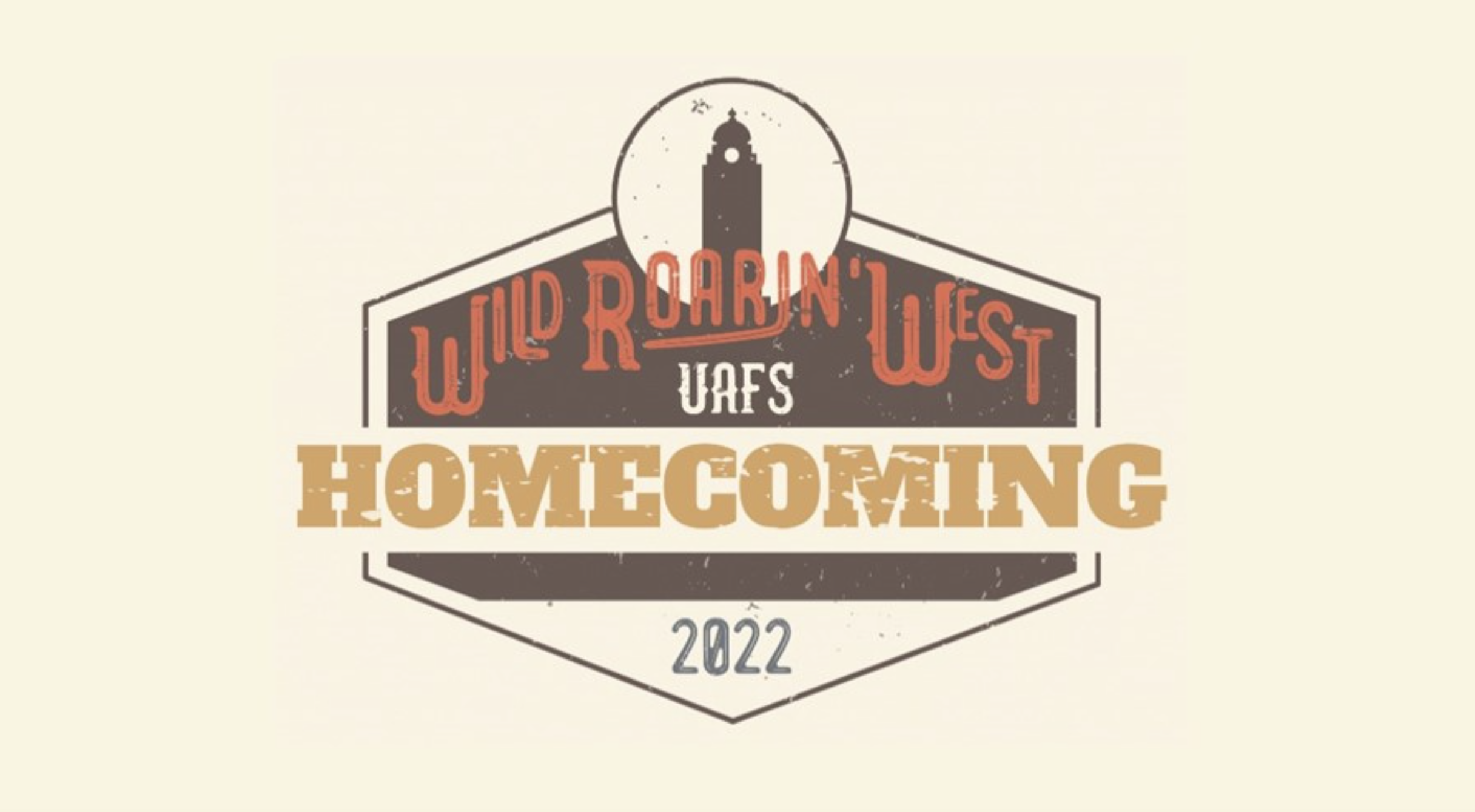 Homecoming Logo for 2022. States:  Wild Roaring West UAFS 2022