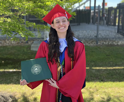 Addison Grove with her NWACC degree