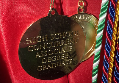 Cords and medals awarded to Addison Grove